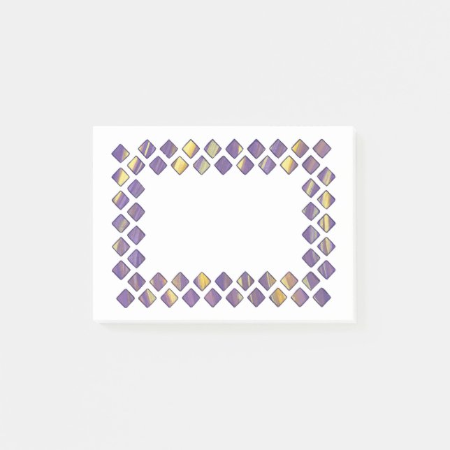 Post-it® Diamantes de color morado publica notas (Anverso)