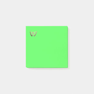 Post-it® Diseño de mariposa cuta verde brillante Notas Post