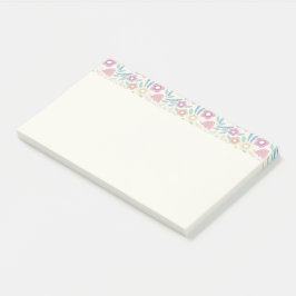 Post-it® Diseño de notas florales coloridas