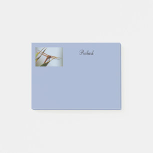 Post-it® Dragonfly Blue Personalizado Post Notas 4x3