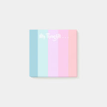 El pastel raya notas de post-it