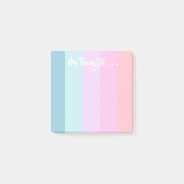 Post-it® El pastel raya notas de post-it (Anverso)