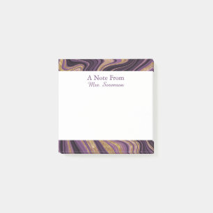 Post-it® Elegante Marble Púrpura Notas pegajosas personaliz