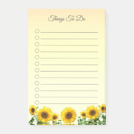 Post-it® Elegantes Cosas De Sunflower Para Hacer Notas Post