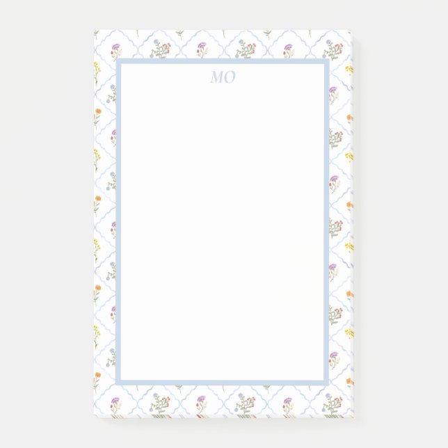 Post-it® Enrejado de flores silvestres | Notas adhesivas (Anverso)