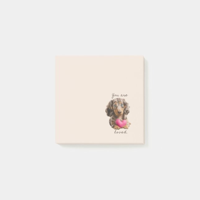 Post-it® Eres Amado – Notas Adhesivas de Adorable Dachshund (Anverso)