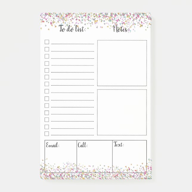 Post-it® Espacio en blanco para hacer notas del Poste-it® (Anverso)
