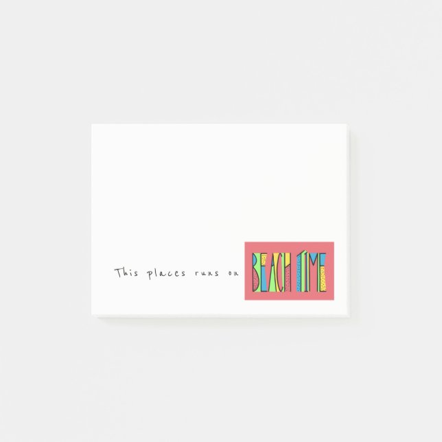 Post-it® Este lugar se ejecuta en las notas de Beach Time P (Anverso)