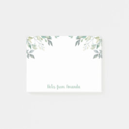 Post-it® Eucalyptus deja agua verde acuarela notas posterio