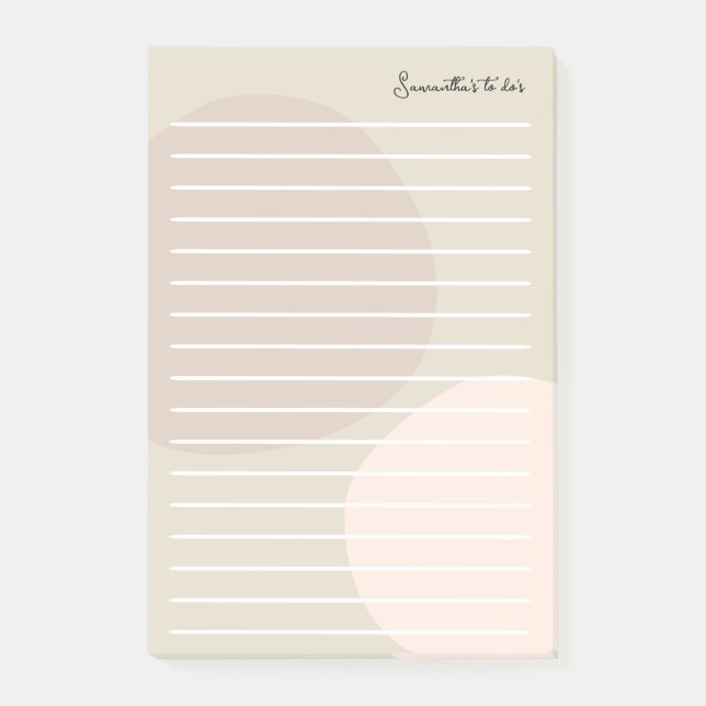 Post-it® Exclusivo Boho Neutral para publicar notas con lín (Anverso)