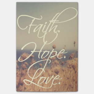 Post-it® Fe. Esperanza. Amor. Notas Post-it