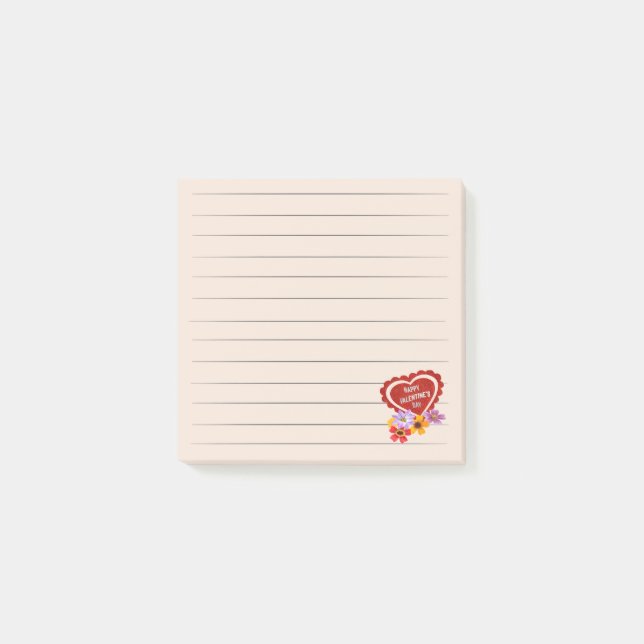 Post-it® Feliz día de San Valentín Notas adhesivas (Anverso)