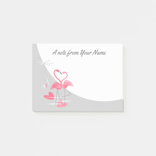 Post-it® Flamingo Love Large Moon Textos notas (Anverso)