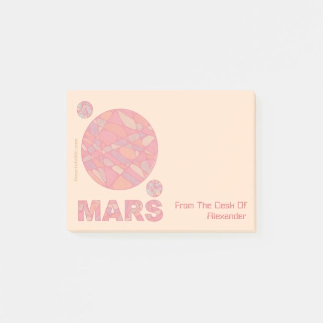 Post-it® Friki de Z Marte las notas personalizadas planeta (Anverso)