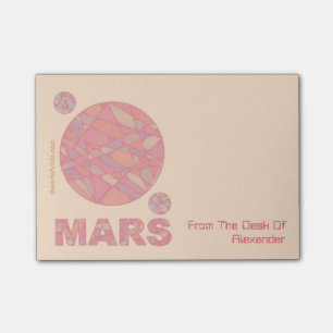 Post-it® Friki de Z Marte las notas personalizadas planeta