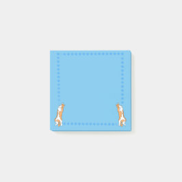 Post-it® Gatos naranjas en notas adhesivas de fondo azul