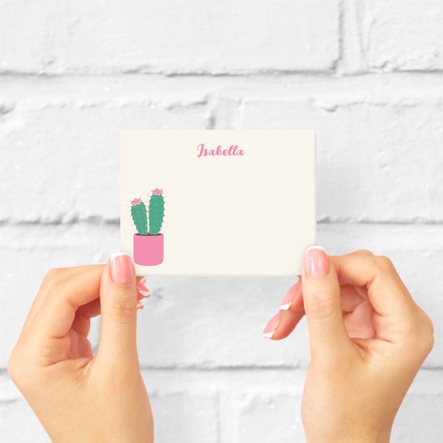 Post-it® Girly Pink Cactus Houseplant Notas Post-it (Subido por el creador)