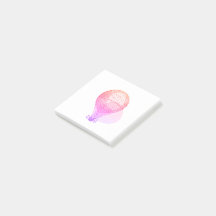 Globo de aire caliente rosa Vintage - Notas pegajo