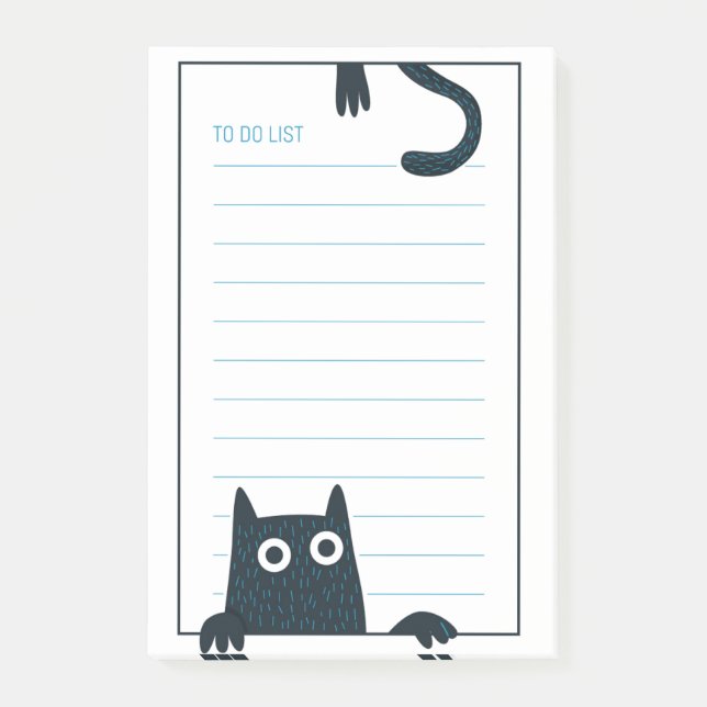 Post-it® Graciosas notas de Black Cat Post-it (Anverso)