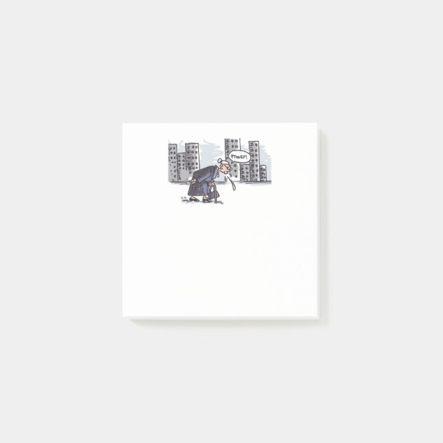 Post-it® Granny Spitting! almohadillas de notas blancas (Anverso)