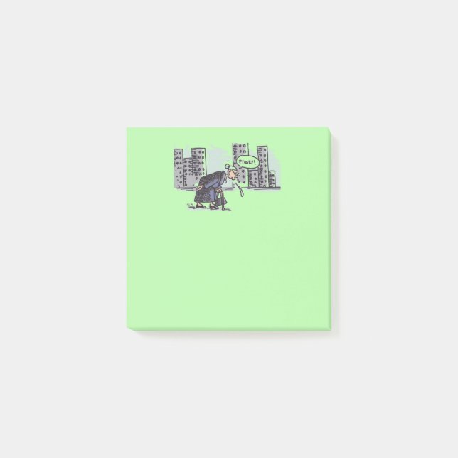 Post-it® Granny Spitting! toallitas con notas verdes (Anverso)