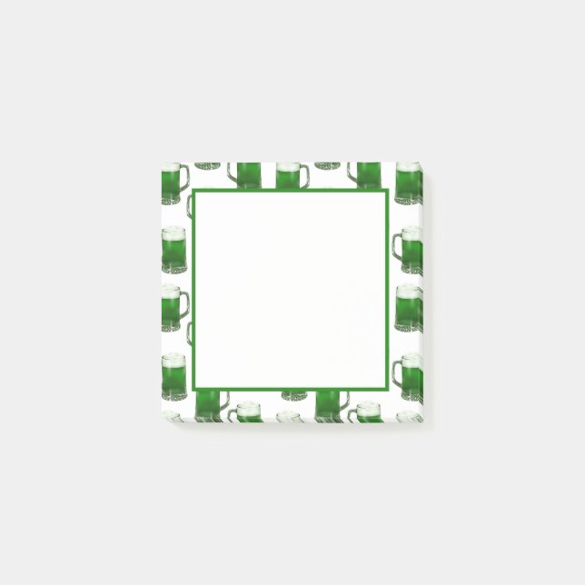 Post-it® Green Beer Mugs - Notas blancas (Anverso)
