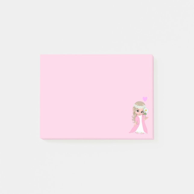 Post-it® Hada linda en notas adhesivas rosadas (Anverso)