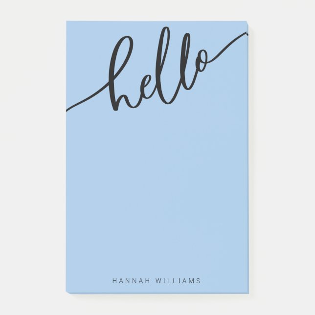 Post-it® HELLO Añadir su nombre Notas posteriores (Anverso)