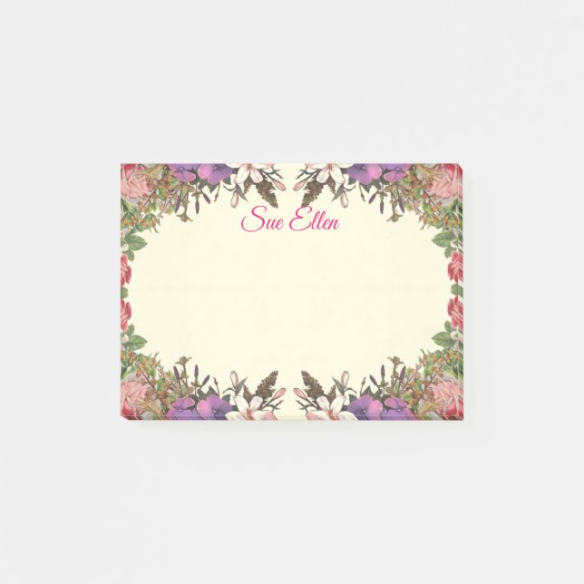 Post-it® Hermosas Flores 987 Notas Post-It (Anverso)