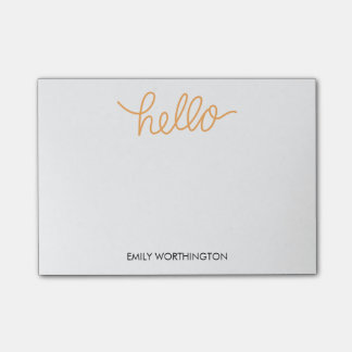 Post-it® Hola notas de encargo del Poste-it® de las letras