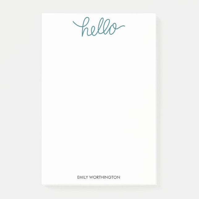 Post-it® Hola notas de encargo del Poste-it® de las letras (Anverso)