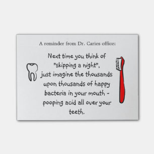 Post-it® Humor dental de la oficina - notas de post-it para