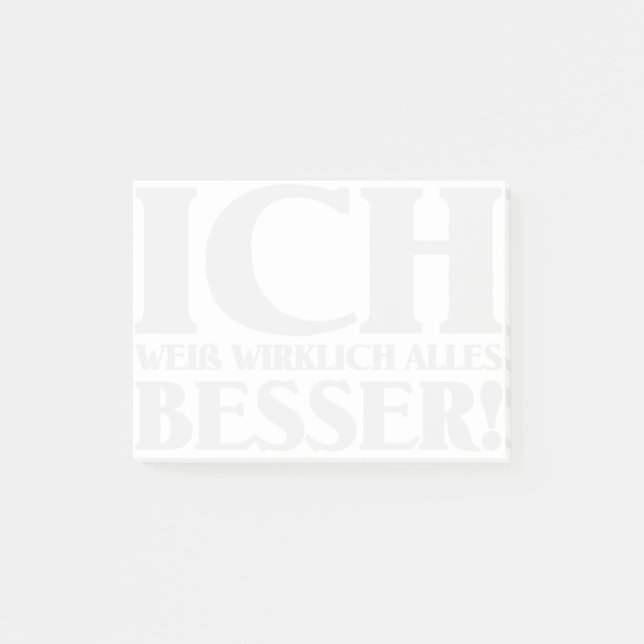 Post-it® ¡Ich weiß wirklich alles Besser! Notas Post-it (Anverso)