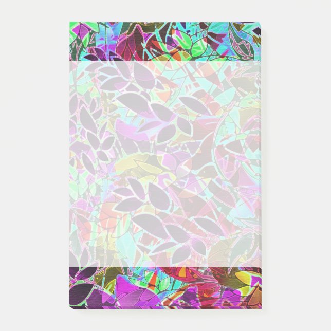 Post-it® Ilustraciones abstractas florales de las notas (Anverso)