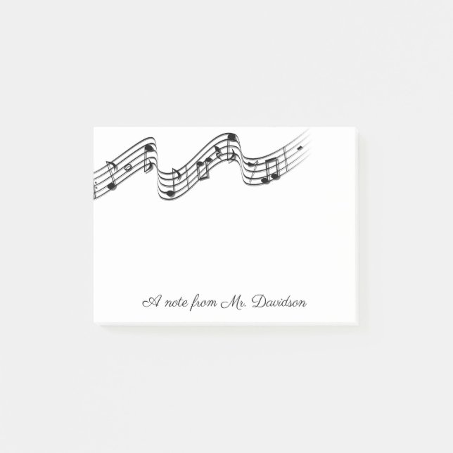 Post-it® Instrumentos personalizados de las notas musicales (Anverso)