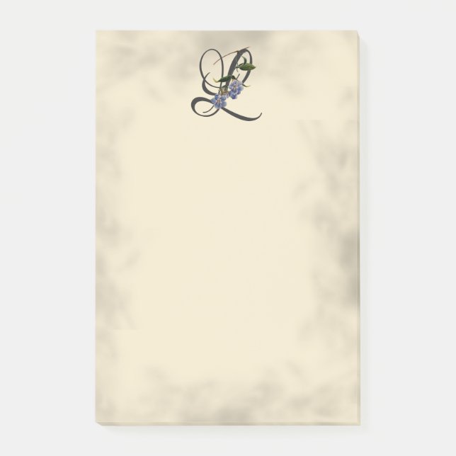 Post-it® L inicial, notas posteriores a Clockvine de Laurel (Anverso)