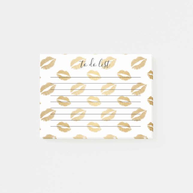 Post-it® Labios del oro para hacer notas de post-it de la (Anverso)