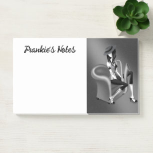 Post-it® Lady Saxophonist - Notas Post-It inspiradas en el