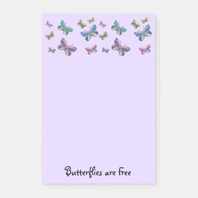 Post-it® Las mariposas son notas libres del Poste-it® (Anverso)