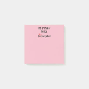 Post-it® Las notas pegajosas de la policía de la gramátic