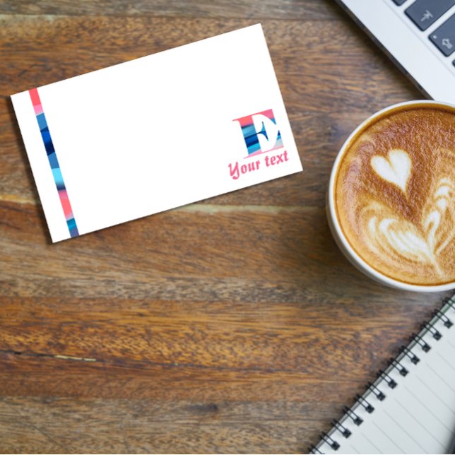 Post-it® Letra azul de coral monograma E notas (Subido por el creador)