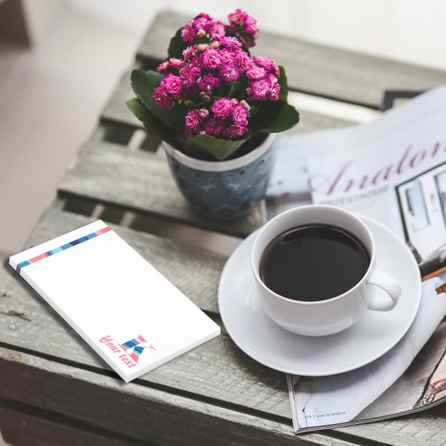 Post-it® Letra azul monograma de coral K notas (Subido por el creador)