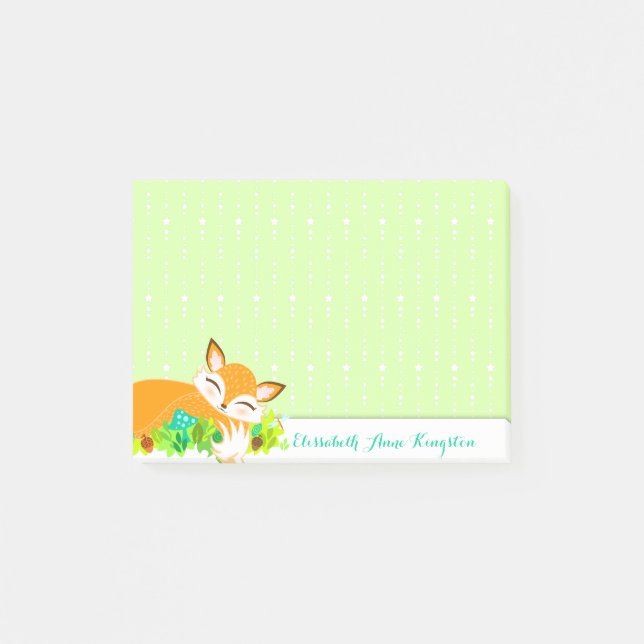 Post-it® Lil Foxie Cub - notas de encargo lindas del (Anverso)