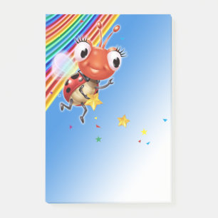 Post-it® Lil Ladybug arcoíris alta alto Bloqueo de notas Po