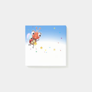 Post-it® Lil Ladybug Bloque de notas Post-it cuadrado azul 