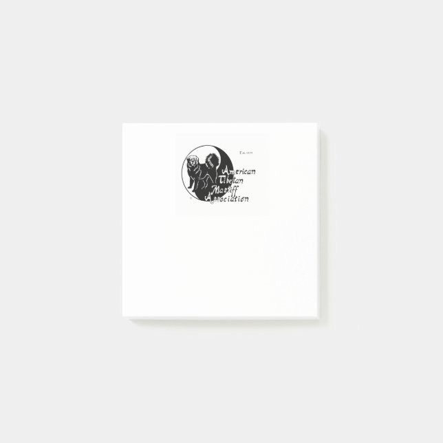 Post-it® Logo de ATMA notas post-it 3"x3" (Anverso)