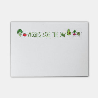 Post-it® Los Veggies ahorran las notas de post-it del día