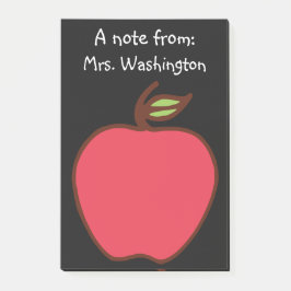 Post-it® Manzana Pizarra Negra Notas Adhesivas Para Maestro