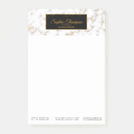 Post-it® Marble de oro blanco elegante moderno - Notas Post