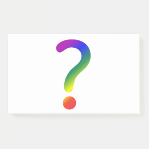 Post-it® Marcador de interrogación con notas del arco iris 